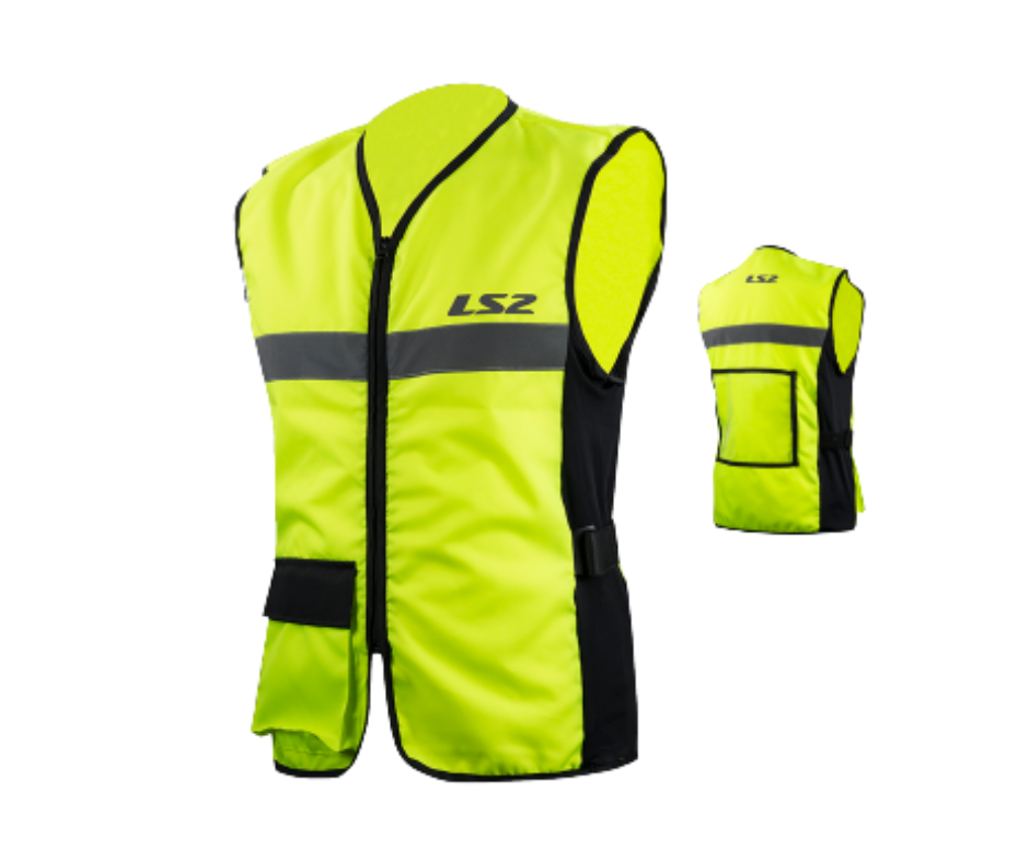 Chaleco para moto LS2 amarillo